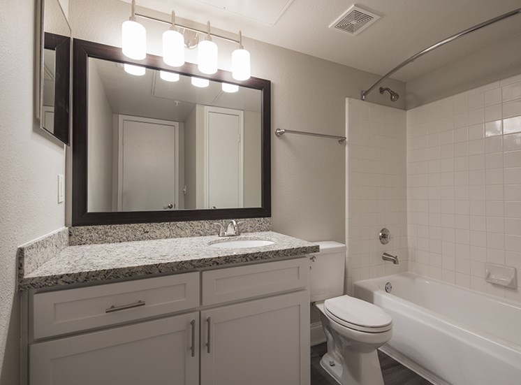 Bathroom with Vanity Lights at 8181 Med Center, Houston, 77054